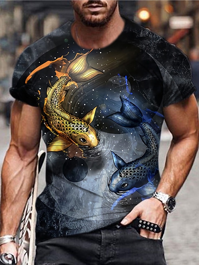 T-shirt Homme Coton Imprimé - Marque Icono - Taille Normale Manches Courtes Col Rond - Neuf Avec étiquette