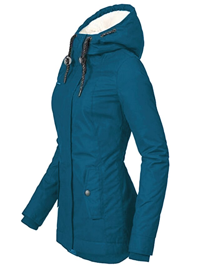 Women's Parka Street Fall Winter Puffer Jacket Coat Windproof Warm 3 in