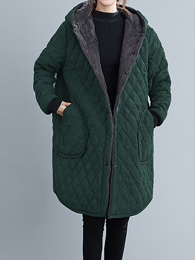 Womens Clothing Womens Outerwear | Womens Parka Coat Street Going out Outdoor Spring Summer Long Coat Regular Fit Warm Breathabl