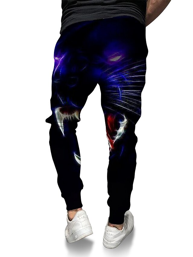 Mens Clothing Mens Bottoms | Mens Designer Casual / Sporty Jogger Sweatpants Trousers 3D Print Drawstring Elastic Waist Full Len