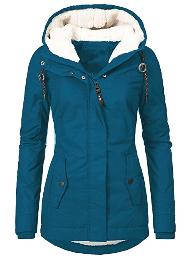 Women's Parka Street Fall Winter Puffer Jacket Coat Windproof Warm 3 in