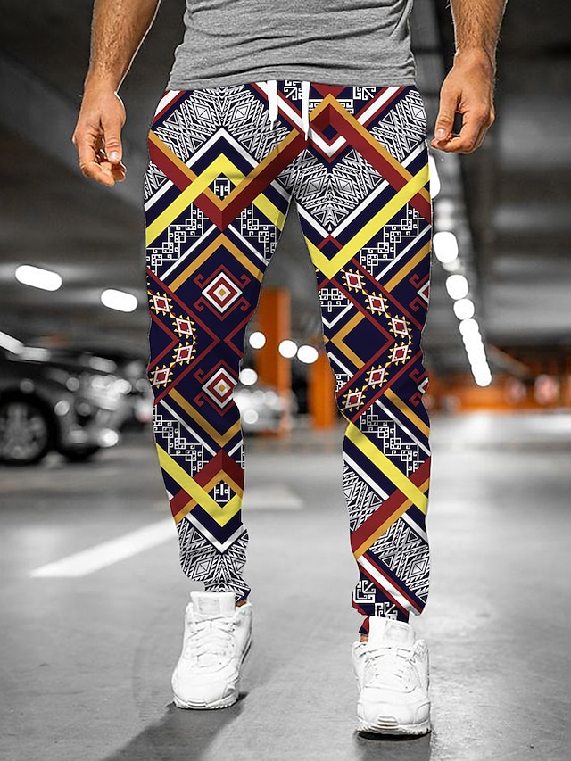 Mens Clothing Mens Bottoms | Mens Designer Casual / Sporty Jogger Sweatpants Trousers 3D Print Drawstring Elastic Waist Full Len