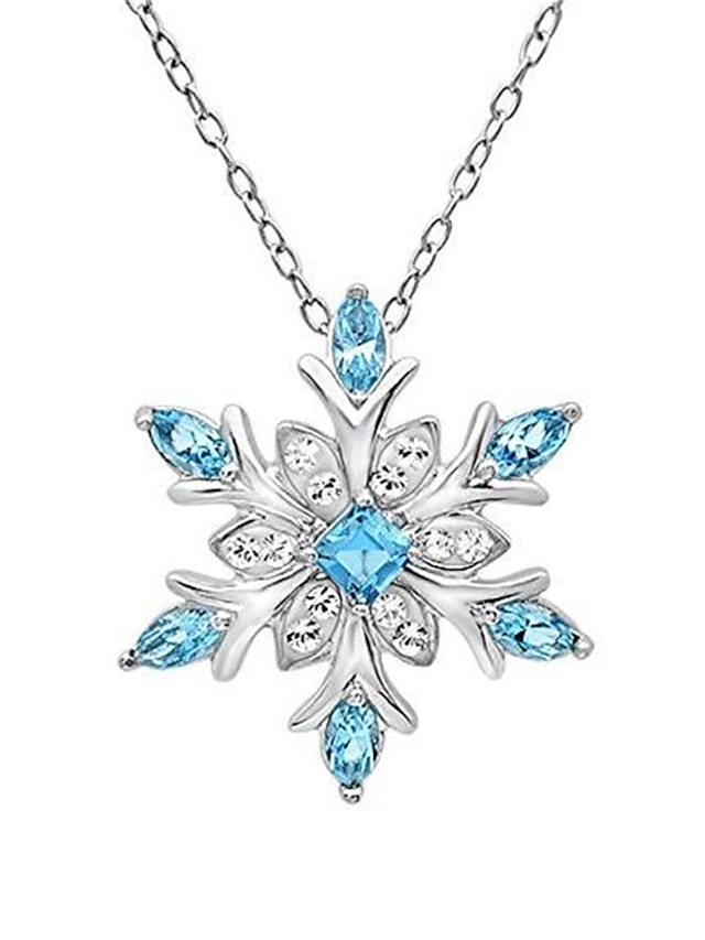  Women's necklace Chic & Modern Party Snowflake Necklaces / Wedding / White / Blue / Fall / Winter