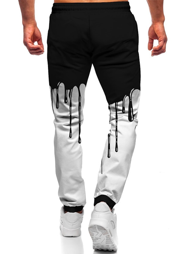 Mens Clothing Mens Bottoms | Mens Fashion Streetwear Jogger Sweatpants Trousers 3D Print Elastic Drawstring Design Full Length P