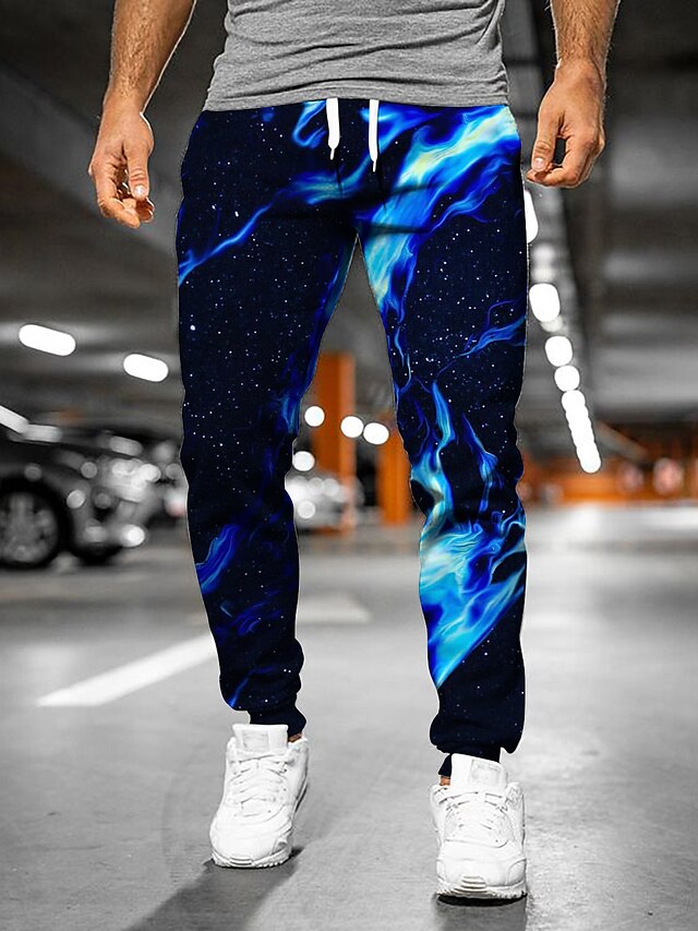 Mens Clothing Mens Bottoms | Mens Designer Casual / Sporty Jogger Sweatpants Trousers 3D Print Drawstring Elastic Waist Full Len