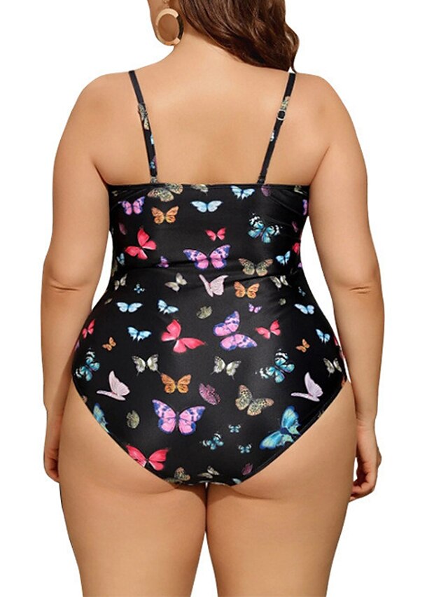 Womens Clothing Womens Swimwear | Womens Swimwear One Piece Monokini Bathing Suits Plus Size Swimsuit Tummy Control Open Back Cu