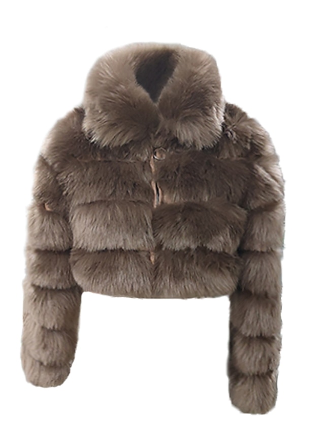 Womens Clothing Womens Outerwear | Womens Fur Coat Teddy Coat Sherpa jacket Fleece Jacket Wedding Daily Valentines Day Fall & Wi