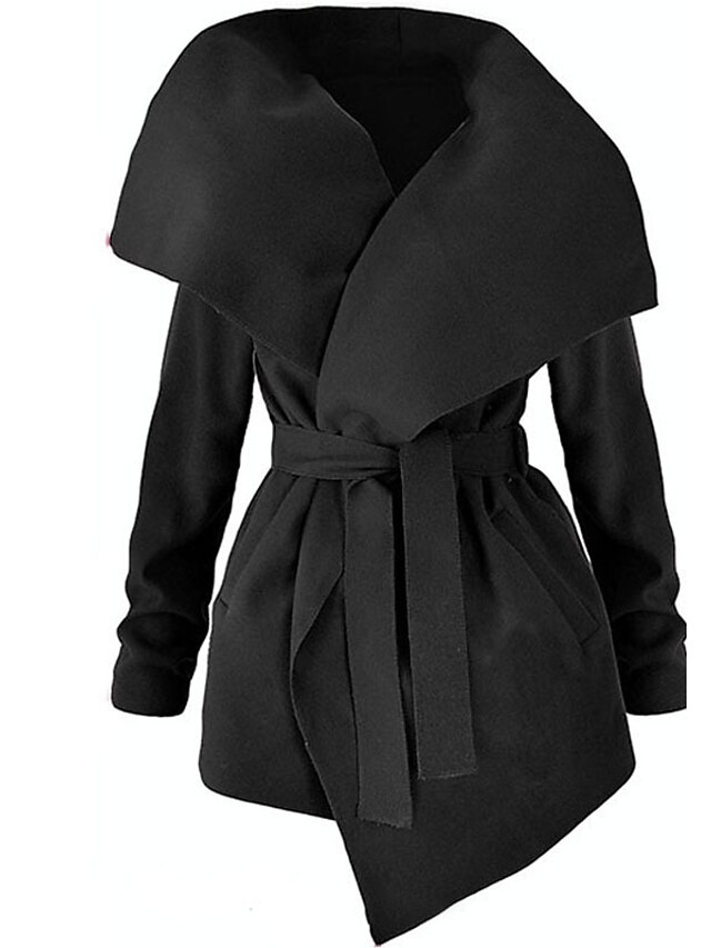 Womens Clothing Womens Outerwear | Womens Trench Coat Coat Street Daily Going out Fall Winter Long Coat Regular Fit Warm Breatha