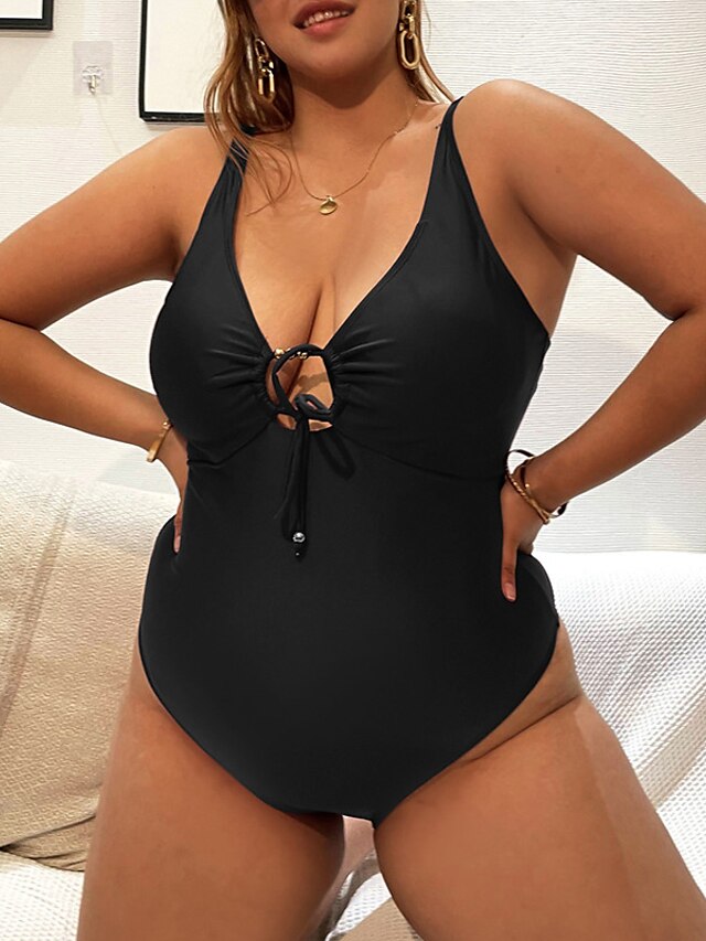 Womens Clothing Womens Swimwear | Womens Swimwear One Piece Monokini Bathing Suits Plus Size Swimsuit Open Back for Big Busts Ho