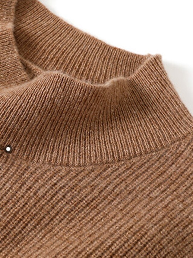 Womens Clothing Sweaters & Cardigans | Womens Sweater Jumper Knit Knitted Pure Color Turtleneck Stylish Basic Daily Holiday Spri