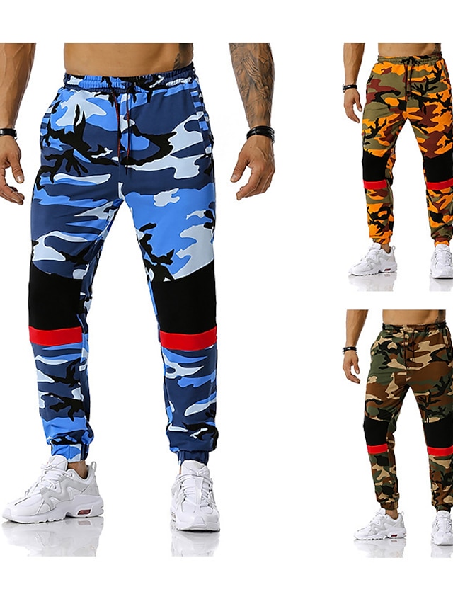 colourful camo trousers