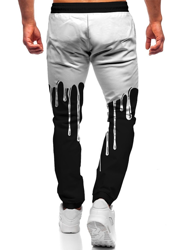 Mens Clothing Mens Bottoms | Mens Fashion Streetwear Jogger Sweatpants Trousers 3D Print Elastic Drawstring Design Full Length P