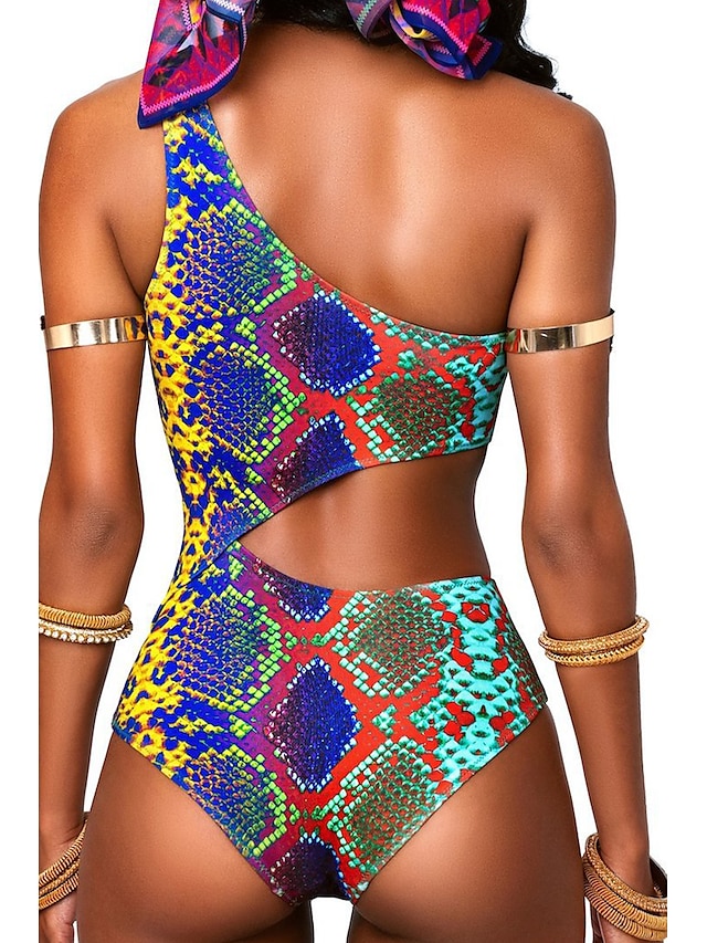 Womens Clothing Womens Swimwear | Womens Swimwear One Piece Monokini Bathing Suits trikini Normal Swimsuit Open Back Cut Out Sna