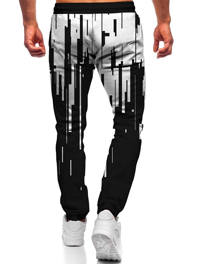 Mens Clothing Mens Bottoms | Mens Fashion Streetwear Jogger Sweatpants Trousers 3D Print Elastic Drawstring Design Full Length P