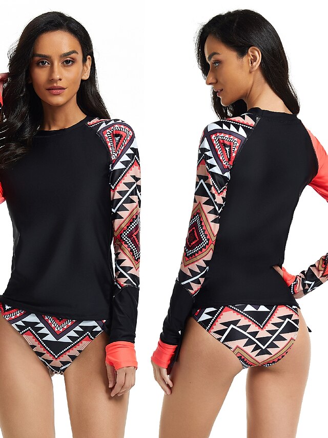 Sports & Outdoors Surfing, Diving & Snorkeling | Womens Rash guard Swimsuit UV Sun Protection UPF50+ Breathable Long Sleeve Swim