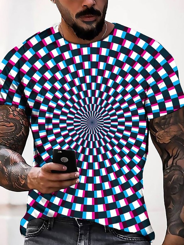 Mens Clothing Mens Tees & Tank Tops | Mens Tee T shirt Tee 3D Print Graphic Round Neck Casual Daily 3D Print Short Sleeve Tops F