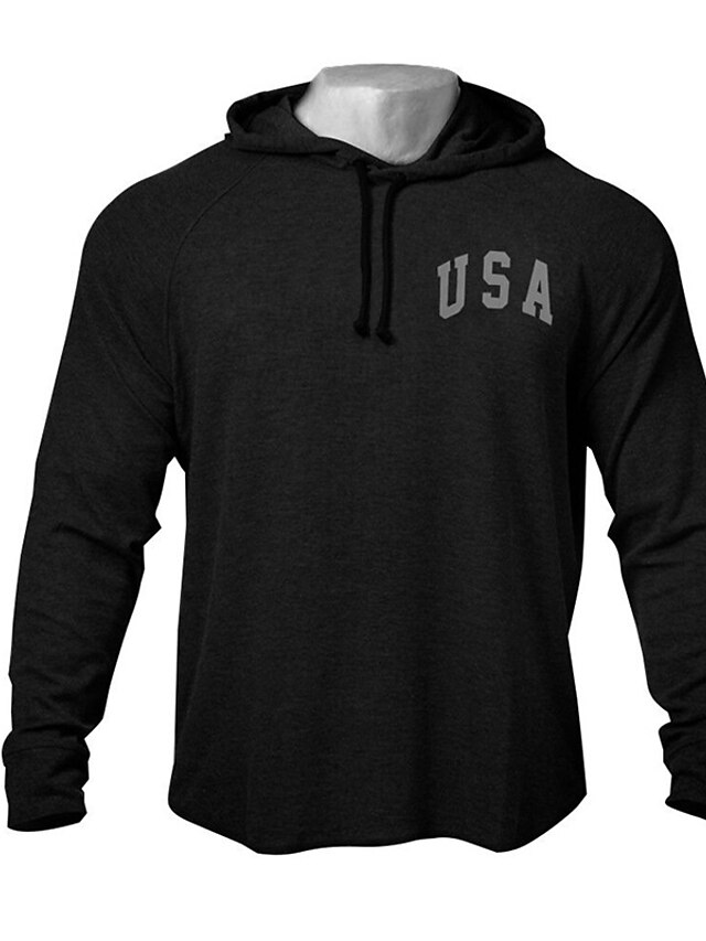 Mens Clothing Mens Hoodies & Sweatshirts | Mens Pullover Hoodie Sweatshirt Graphic Letter Lace up Casual Daily Holiday Sportswea