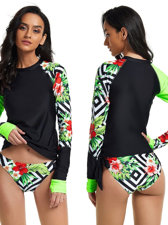 Sports & Outdoors Surfing, Diving & Snorkeling | Womens Rash guard Swimsuit UV Sun Protection UPF50+ Breathable Long Sleeve Swim