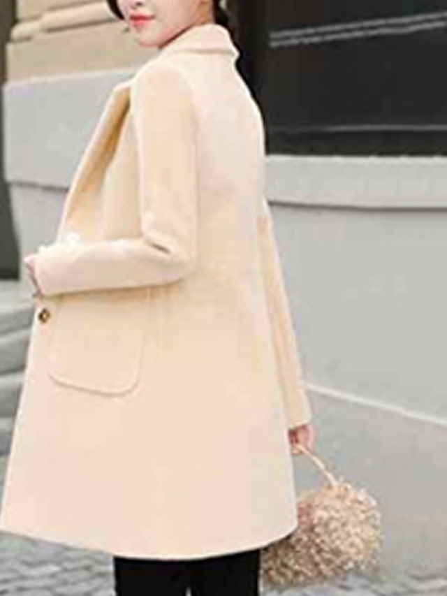 Womens Clothing Womens Outerwear | Womens Trench Coat Coat Street Daily Going out Fall Winter Long Coat Regular Fit Windproof Wa