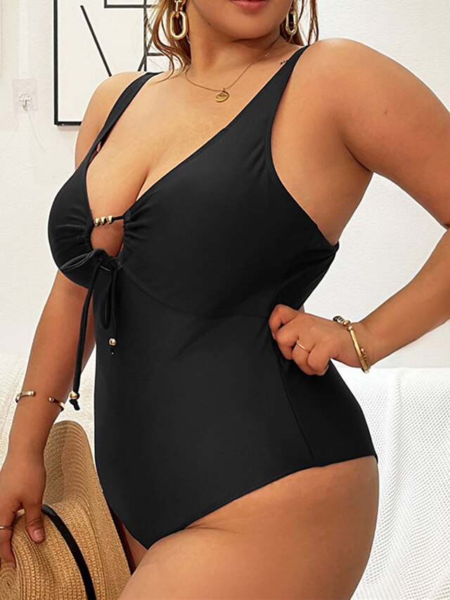 Womens Clothing Womens Swimwear | Womens Swimwear One Piece Monokini Bathing Suits Plus Size Swimsuit Open Back for Big Busts Ho