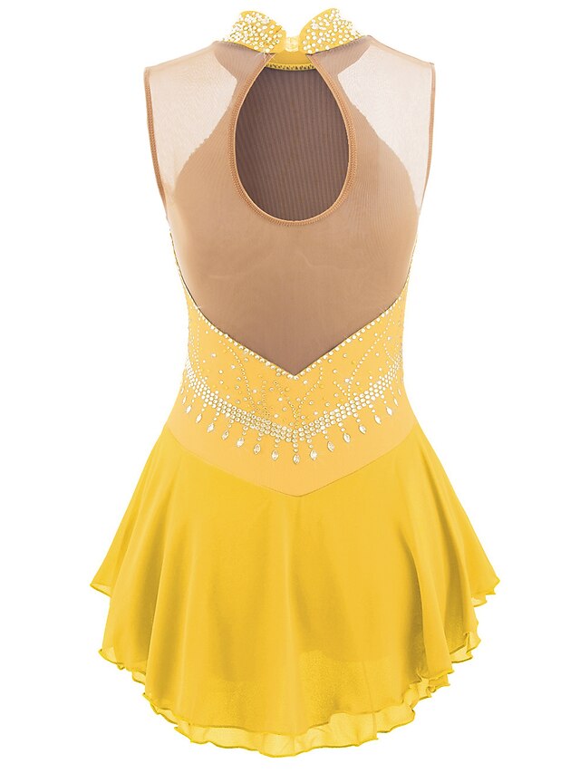 Robe de Patinage Artistique Femme Fille Patinage Robes Tenue Rose clair