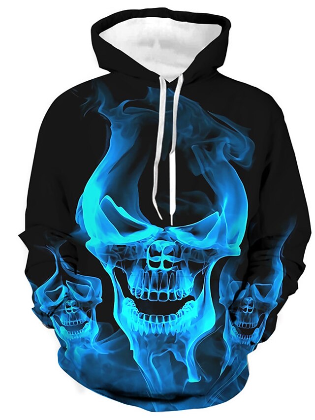 skull print moletom com capuz