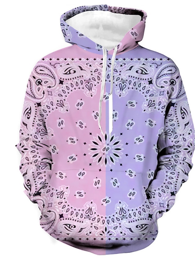 Mens Clothing Mens Hoodies & Sweatshirts | Mens Unisex Pullover Hoodie Sweatshirt Bohemian Style Graphic Prints Flower Print Dai