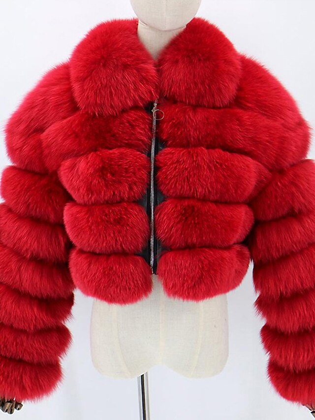 Womens Clothing Womens Outerwear | Womens Fur Coat Teddy Coat Sherpa jacket Fleece Jacket Wedding Daily Valentines Day Fall & Wi