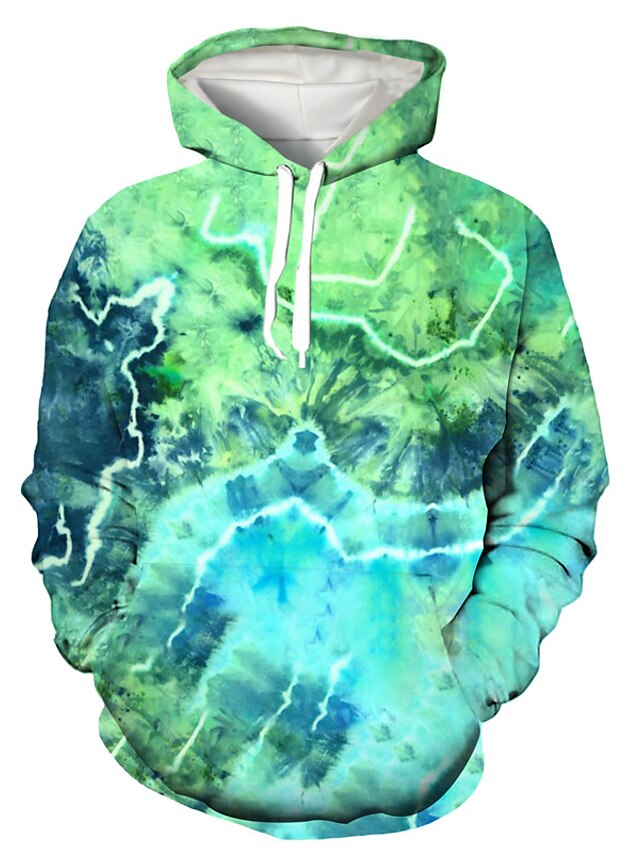 Mens Clothing Mens Hoodies & Sweatshirts | Mens Pullover Hoodie Sweatshirt Graphic Tie Dye Print Sports & Outdoor Casual Daily 3