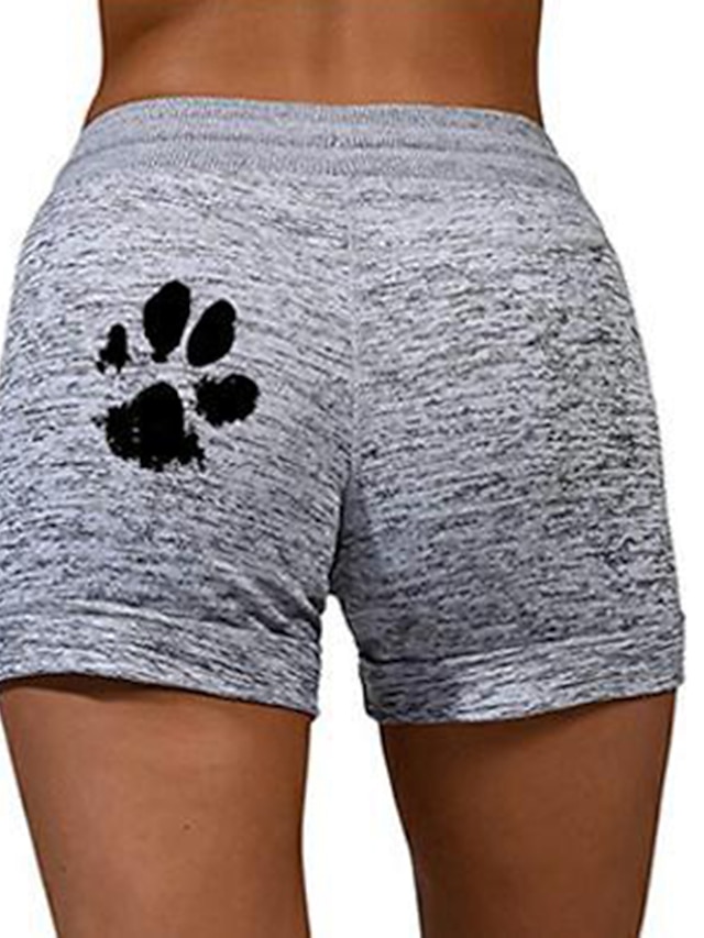 Womens Clothing Womens Bottoms | Womens Casual / Sporty Athleisure Shorts Side Pockets Elastic Drawstring Design Print Short Pan