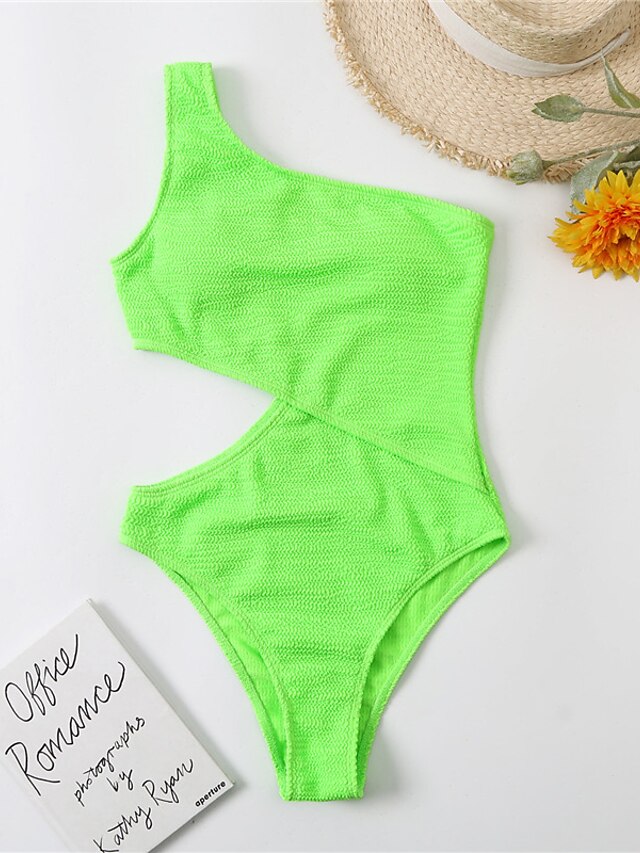 Womens Clothing Womens Swimwear | Womens Swimwear One Piece Monokini Bathing Suits trikini Normal Swimsuit Open Back Cut Out Hol