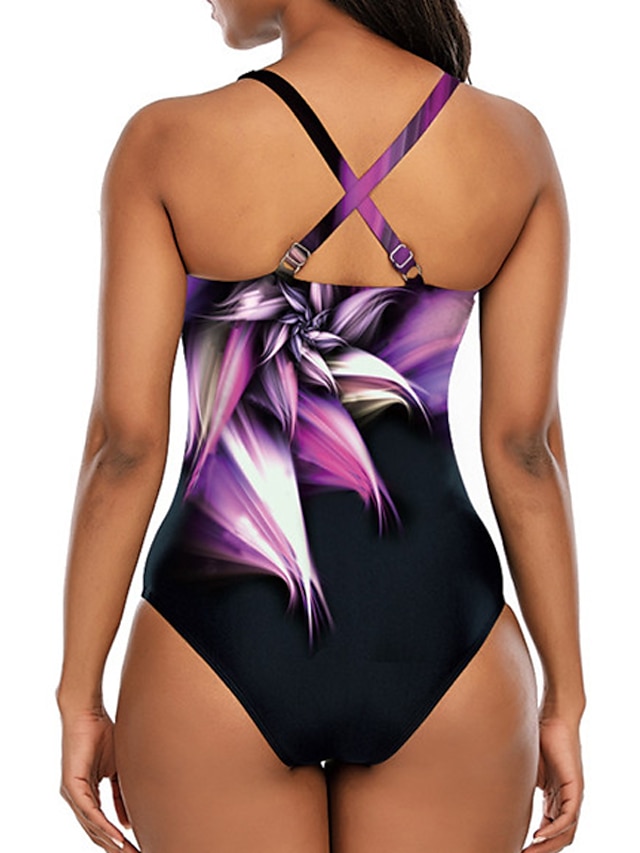 Womens Clothing Womens Swimwear | Womens Swimwear One Piece Monokini Bathing Suits Plus Size Swimsuit Tummy Control Open Back Pr