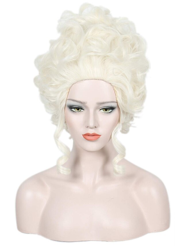 Short Blonde Wig for Women Fits 50S 80S Costume Halloween Wigs2