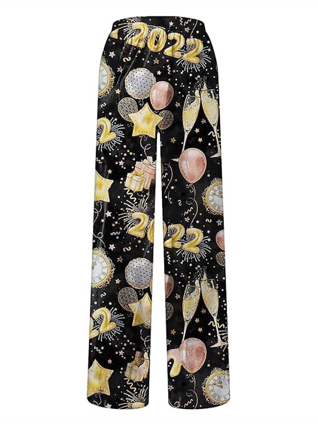 Womens Clothing Plus Size Collection | Womens Plus Size Wide Leg Chinos Pocket Print Galaxy Star Moon Space Casual Chino Casual 