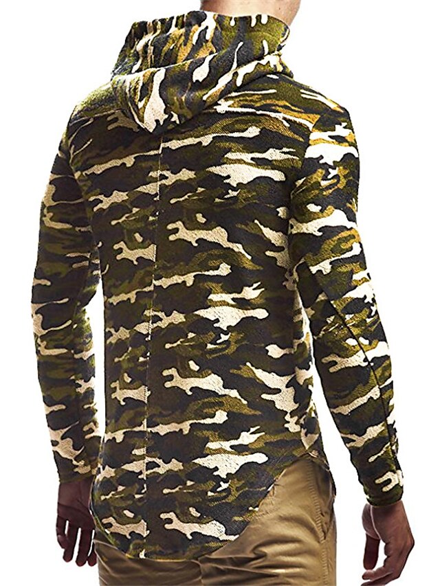 Mens Clothing Mens Hoodies & Sweatshirts | Mens Pullover Hoodie Sweatshirt Graphic Camo / Camouflage Print Casual Daily Holiday 