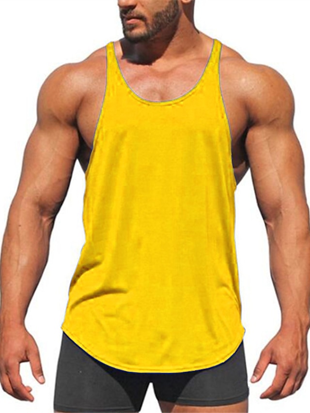 Men's Tank Top Gym Shirt Vest Top Muscle Shirt Crewneck Sports & Outdoor Athleisure Sleeveless