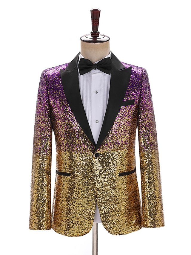 Men's Halloween Blazer Retro 70s Disco Suits Party Prom Disco Sparkly ...