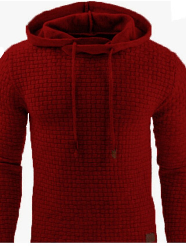 Mens Clothing Mens Hoodies & Sweatshirts | Mens Pullover Hoodie Sweatshirt Solid Color Hooded Daily Going out non-printing Sport