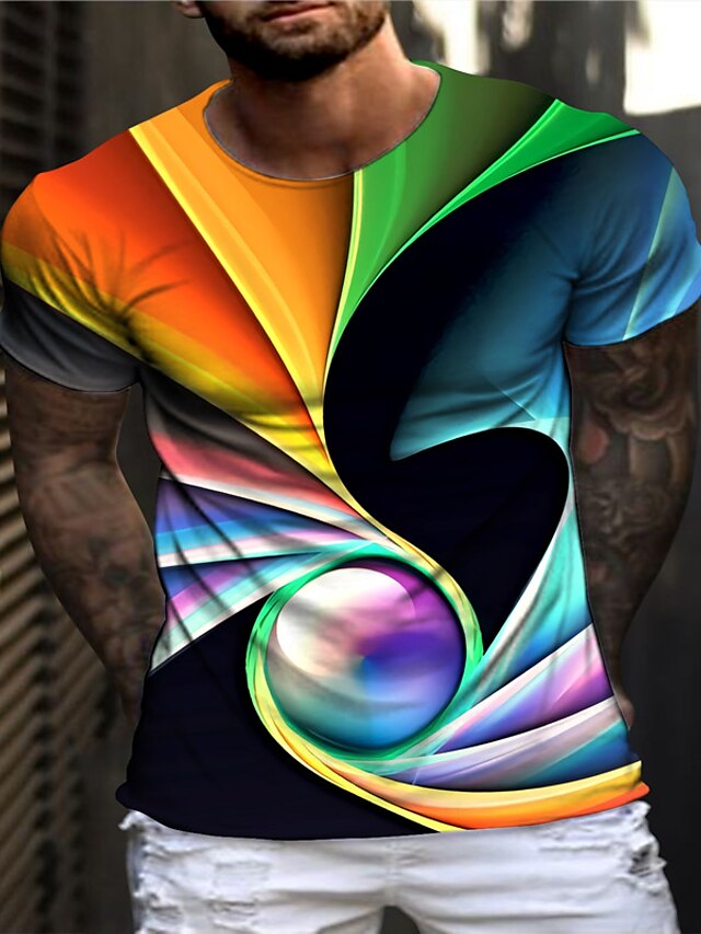 color block graphic tee