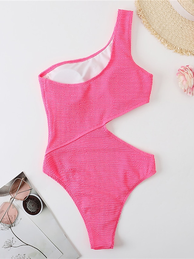 Womens Clothing Womens Swimwear | Womens Swimwear One Piece Monokini Bathing Suits trikini Normal Swimsuit Open Back Cut Out Hol