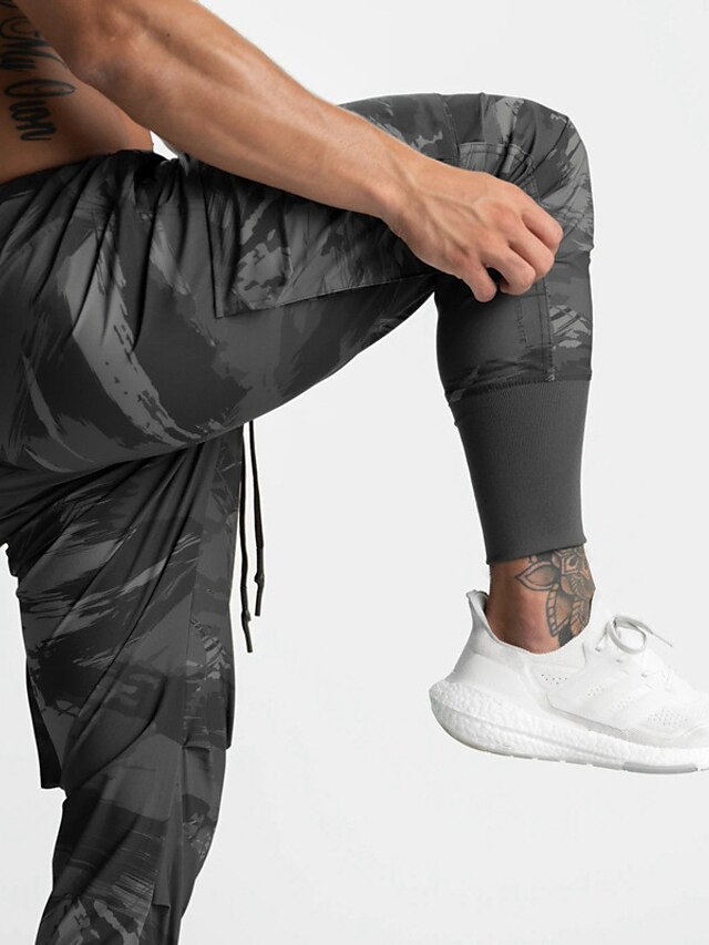 Mens Clothing Mens Bottoms | Mens Fashion Streetwear Jogger Sweatpants Trousers Multiple Pockets Elastic Drawstring Design Pants