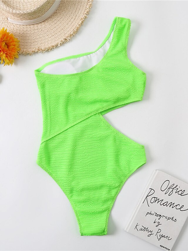 Womens Clothing Womens Swimwear | Womens Swimwear One Piece Monokini Bathing Suits trikini Normal Swimsuit Open Back Cut Out Hol