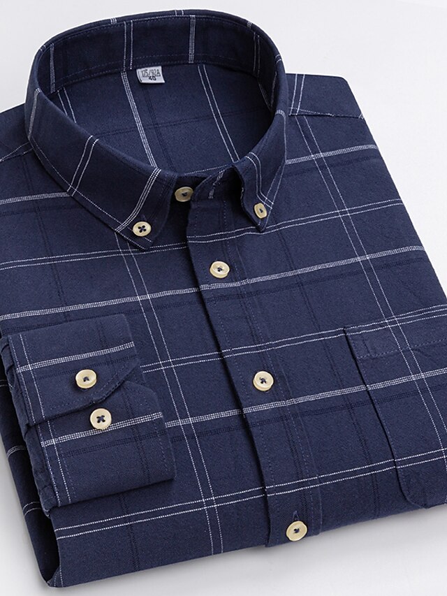 Men's Dress Shirt Button Down Shirt Collared Shirt Oxford Shirt A B F ...