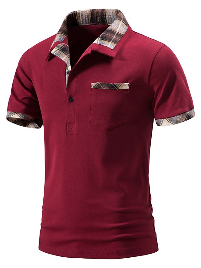 Men's Golf Shirt Polo Business Casual Classic Short Sleeve Streetwear