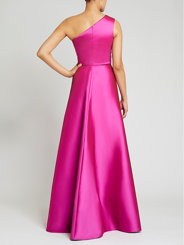Sheath Red Green Dress Evening Gown Hot Pink Dress Wedding Guest Floor ...