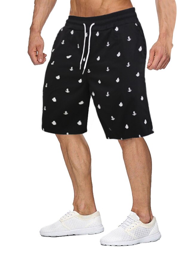 Mens Clothing Mens Bottoms | Mens Stylish Hawaiian Shorts Board Shorts Swim Trucks Elastic Waist Print Knee Length Pants Daily B