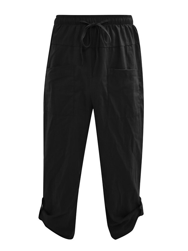 Men's Bloomers Trousers Baggy Beach Pants Elastic Drawstring Design ...