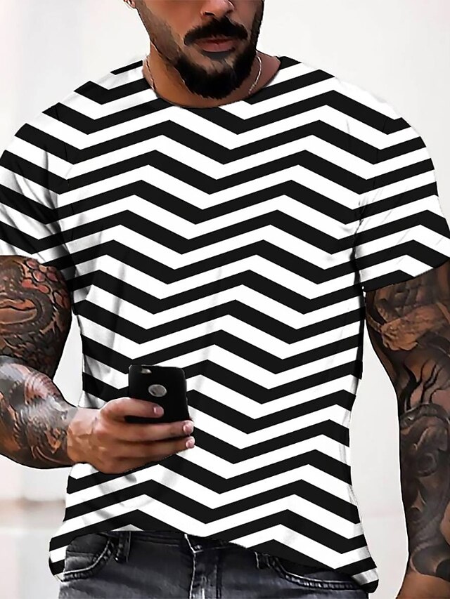 Mens Clothing Mens Tees & Tank Tops | Mens Tee T shirt Tee 3D Print Graphic Round Neck Casual Daily 3D Print Short Sleeve Tops F