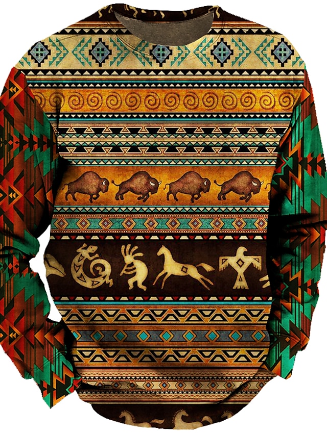 Mens Clothing Mens Hoodies & Sweatshirts | Mens Sweatshirt Pullover Animal Patterned Graphic Prints Print Sports & Outdoor Casua