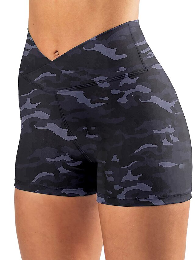 Womens Clothing Womens Bottoms | Womens Casual / Sporty Athleisure Shorts Print Short Pants Weekend Yoga Stretchy Camouflage Tie